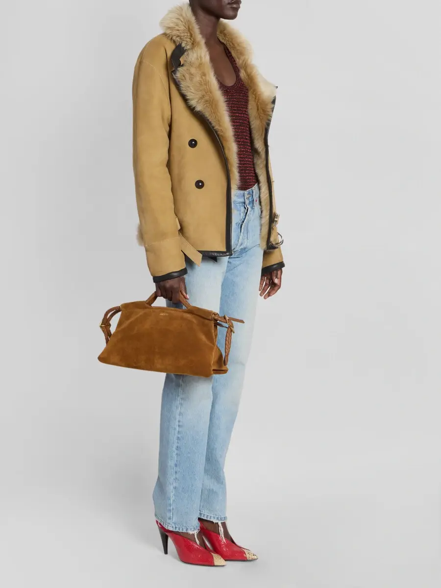 Isabel Marant Women's Pipa Medium Suede Top Handle Bag | Thumbnail 3