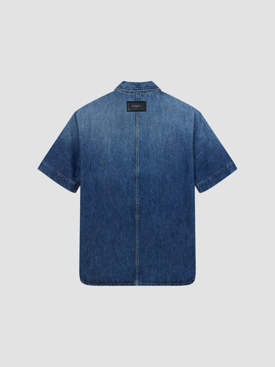 Givenchy Men's Couture Seam Shirt in Denim - Dark Blue | Thumbnail 3