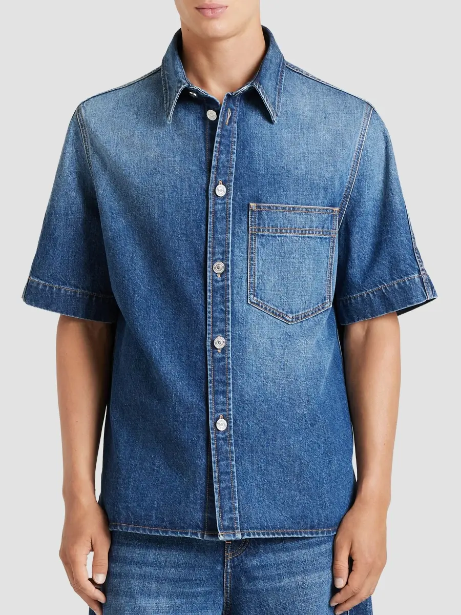 Givenchy Men's Couture Seam Shirt in Denim - Dark Blue | Thumbnail 4