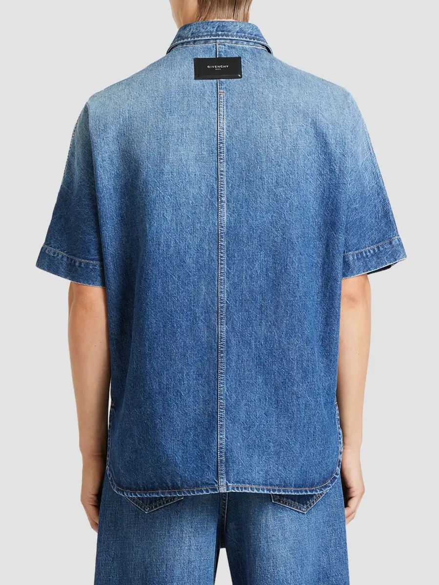Givenchy Men's Couture Seam Shirt in Denim - Dark Blue | Thumbnail 5
