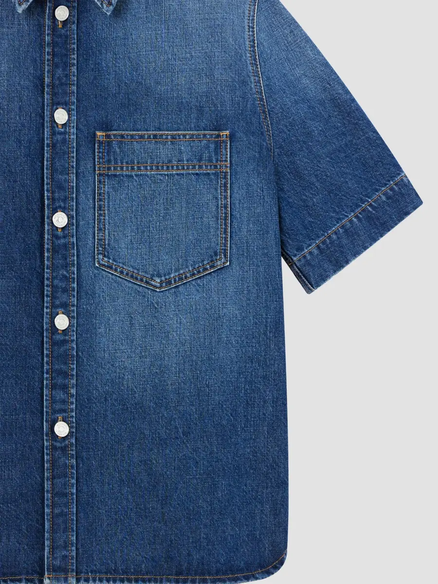Givenchy Men's Couture Seam Shirt in Denim - Dark Blue | Thumbnail 6