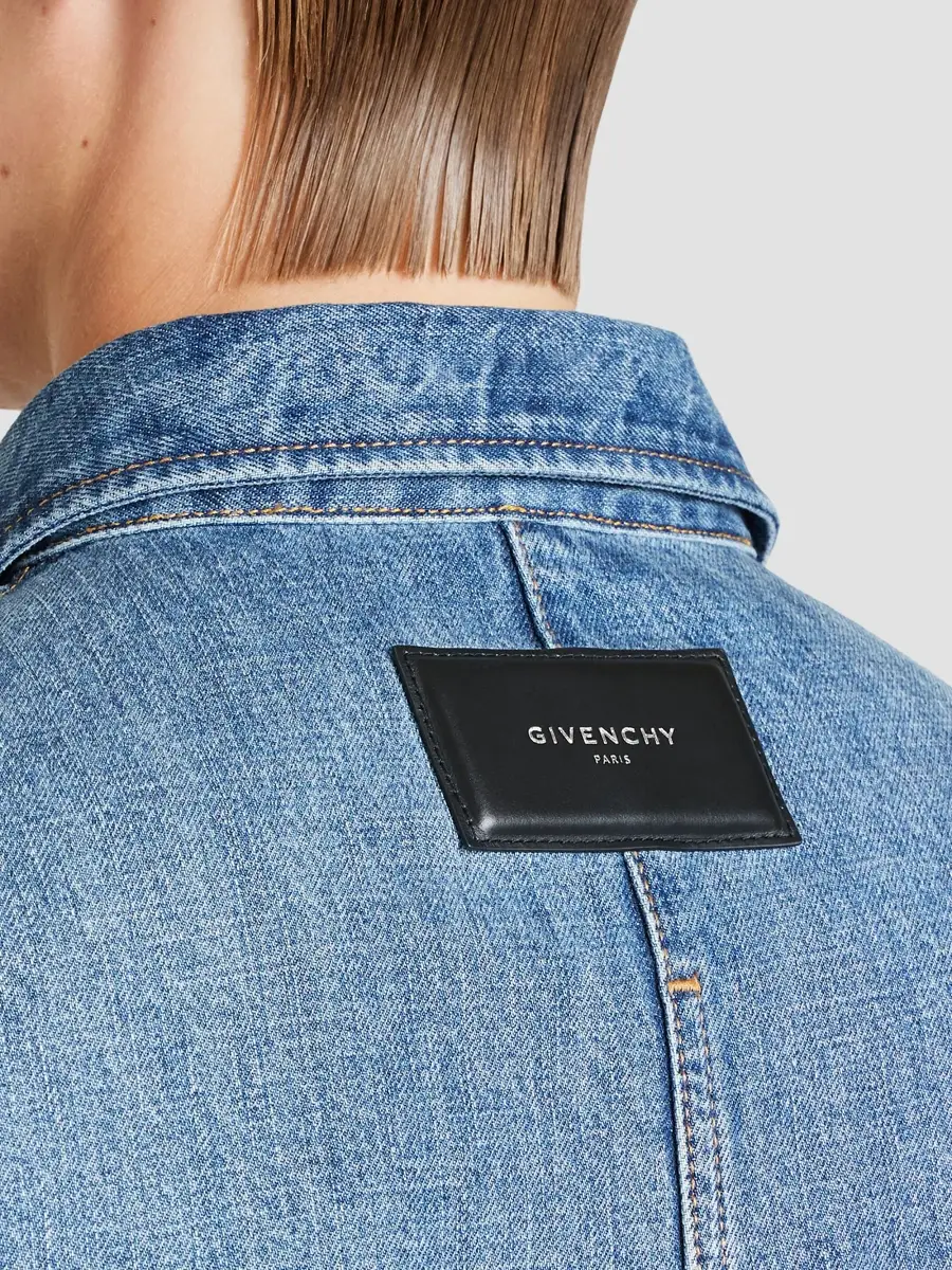 Givenchy Men's Couture Seam Shirt in Denim - Dark Blue | Thumbnail 7