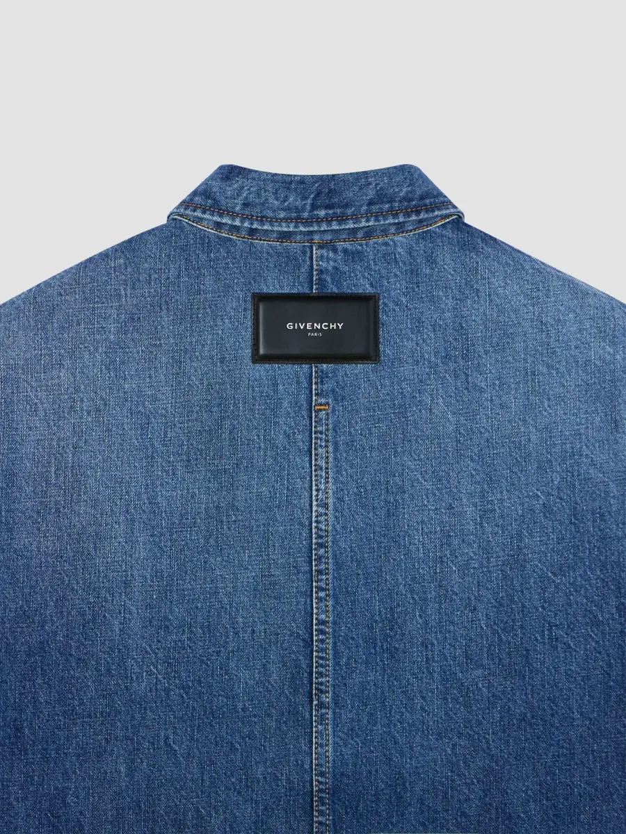 Givenchy Men's Couture Seam Shirt in Denim - Dark Blue | Thumbnail 8