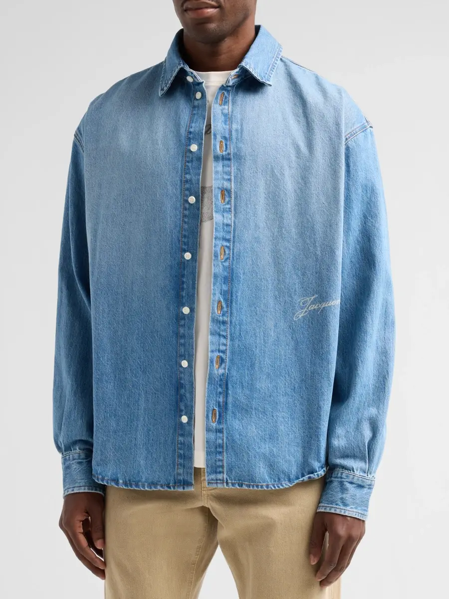 Jacquemus Men's Simon De Nîmes Cotton Denim Shirt | Thumbnail 4 Jacquemus Men's Simon De Nîmes Cotton Denim Shirt | Thumbnail 4