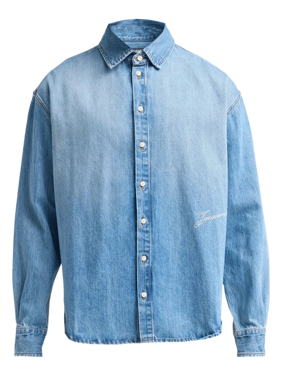 Jacquemus Men's Simon De Nîmes Cotton Denim Shirt