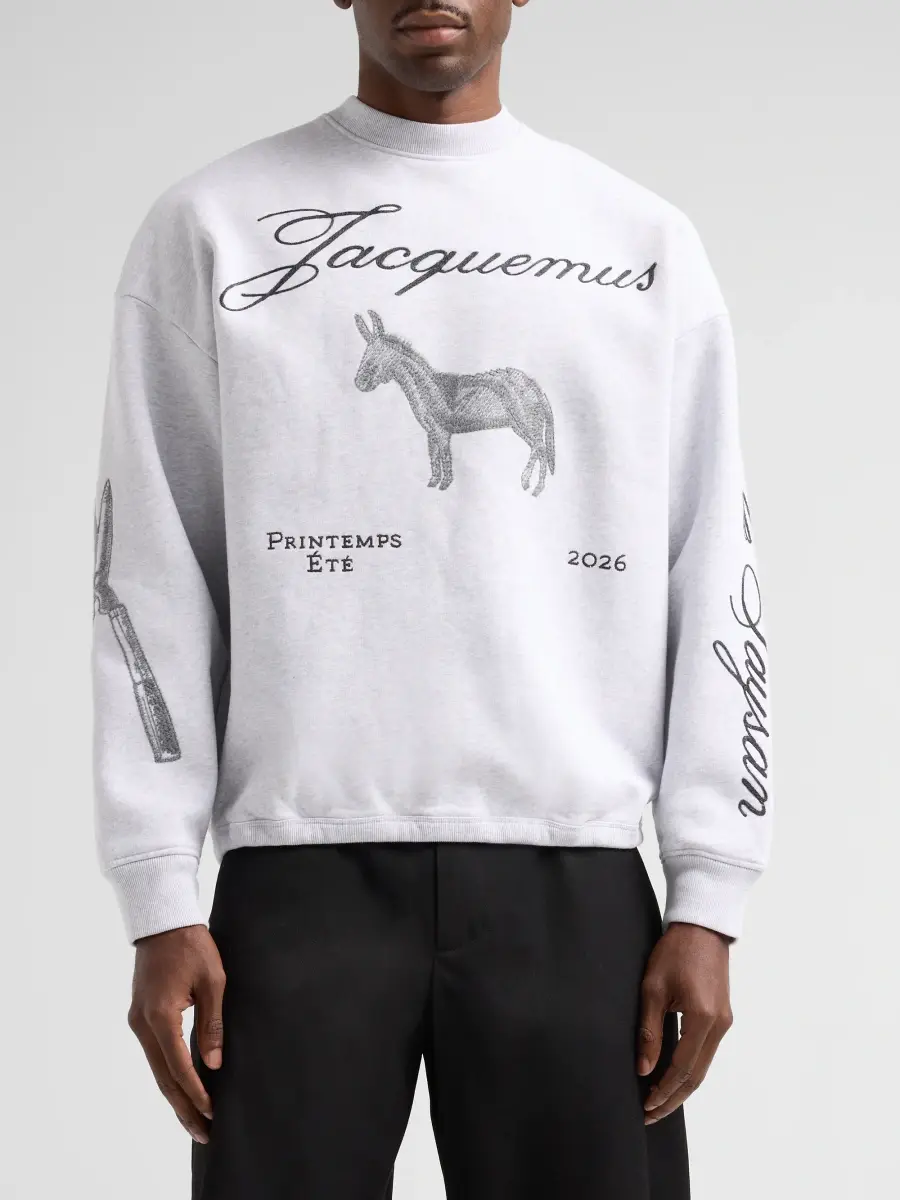 Jacquemus Men's Le Âne Graphic Cotton Sweatshirt | Thumbnail 4 Jacquemus Men's Le Âne Graphic Cotton Sweatshirt | Thumbnail 4