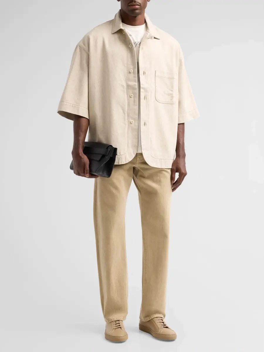 Jacquemus Men's The Paysan Denim Boxy Shirt | Thumbnail 2 Jacquemus Men's The Paysan Denim Boxy Shirt | Thumbnail 2