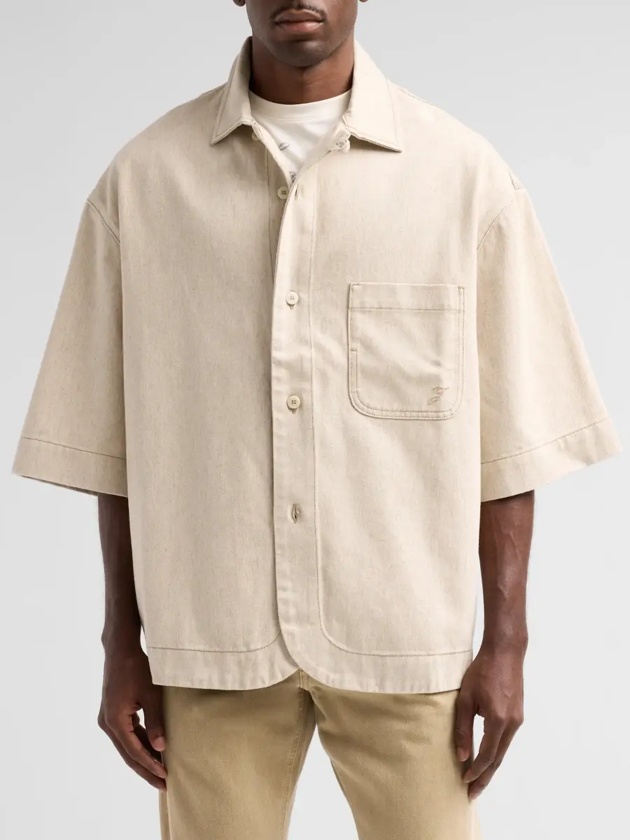 Jacquemus Men's The Paysan Denim Boxy Shirt | Thumbnail 4 Jacquemus Men's The Paysan Denim Boxy Shirt | Thumbnail 4