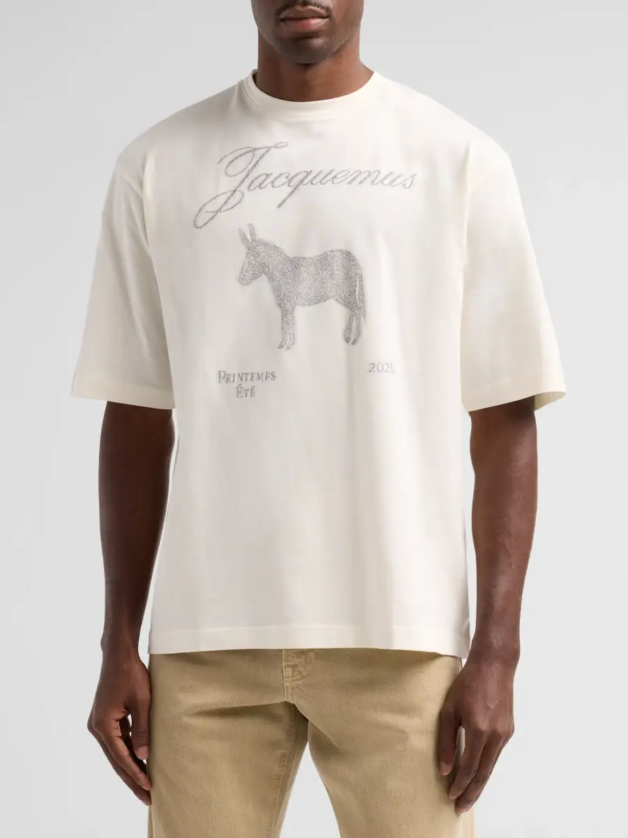 Jacquemus Men's Le Âne Graphic Cotton T-Shirt | Thumbnail 4 Jacquemus Men's Le Âne Graphic Cotton T-Shirt | Thumbnail 4
