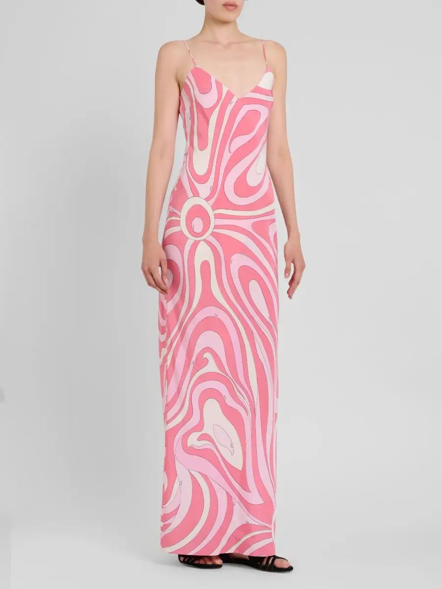 PUCCI Women's Silk Crepe De Chine Maxi Slipdress | Thumbnail 2 PUCCI Women's Silk Crepe De Chine Maxi Slipdress | Thumbnail 2