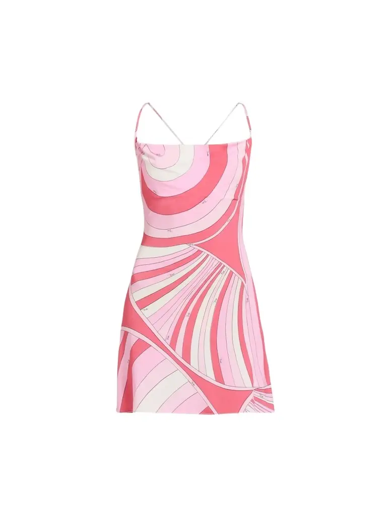 Women's Printed Jersey Satin Mini Dress