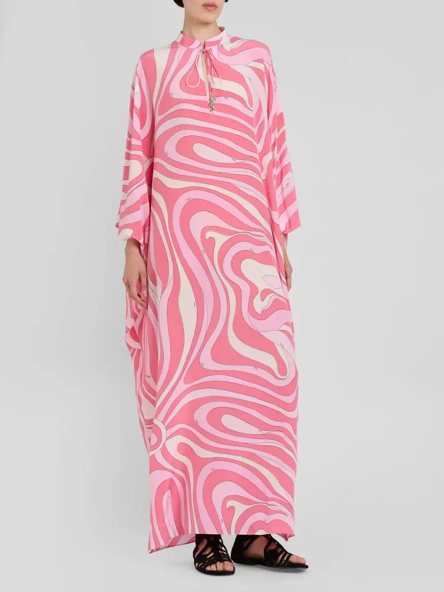 PUCCI Women's Silk Crepe De Chine Caftan | Thumbnail 2 PUCCI Women's Silk Crepe De Chine Caftan | Thumbnail 2