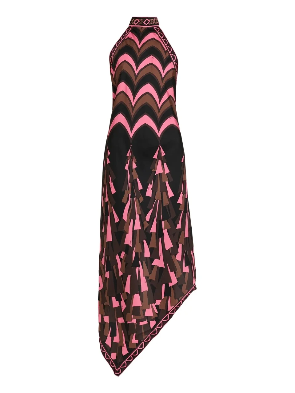Women's Printed Silk Twill Halter Maxi Dress Women's Printed Silk Twill Halter Maxi Dress