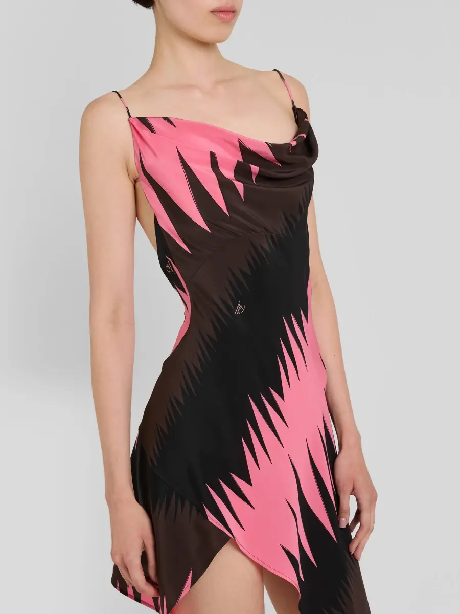 PUCCI Women's Silk Cowlneck Mini Dress | Thumbnail 5 PUCCI Women's Silk Cowlneck Mini Dress | Thumbnail 5