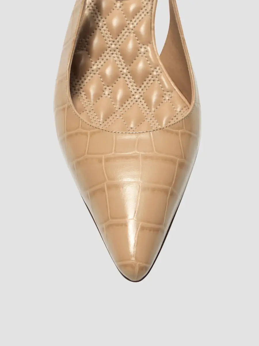 Burberry Women's 55MM Crocodile-Embossed Leather Dame Slingback Pumps | Thumbnail 4 Burberry Women's 55MM Crocodile-Embossed Leather Dame Slingback Pumps | Thumbnail 4