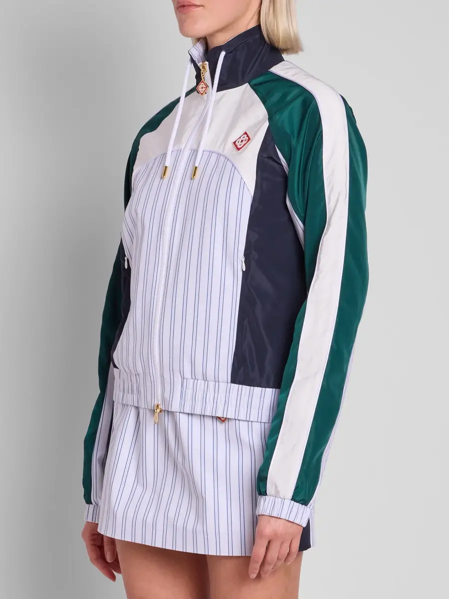 Casablanca Women's Pinstripe Panelled Track Jacket | Thumbnail 4 Casablanca Women's Pinstripe Panelled Track Jacket | Thumbnail 4