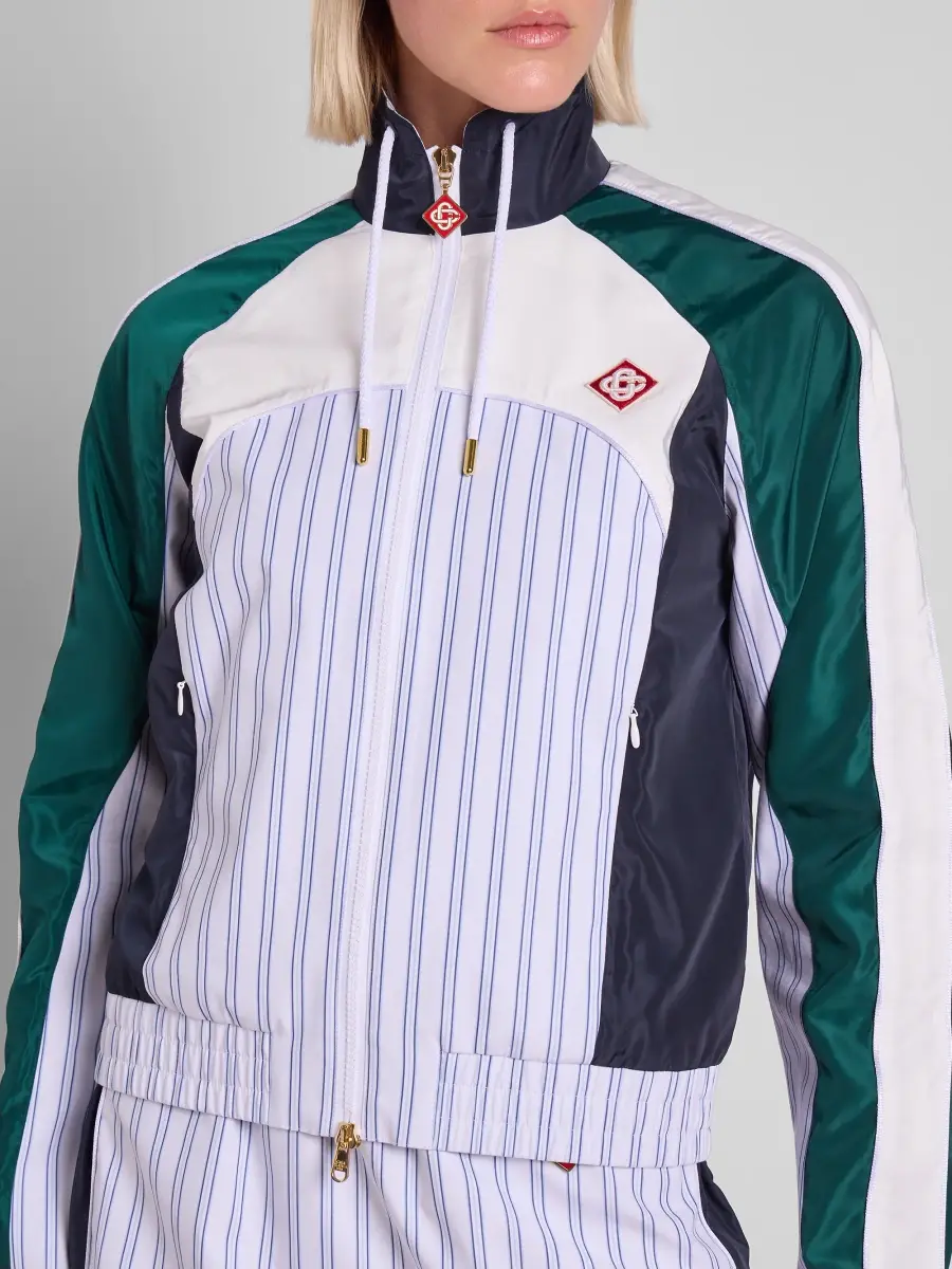 Casablanca Women's Pinstripe Panelled Track Jacket | Thumbnail 5 Casablanca Women's Pinstripe Panelled Track Jacket | Thumbnail 5