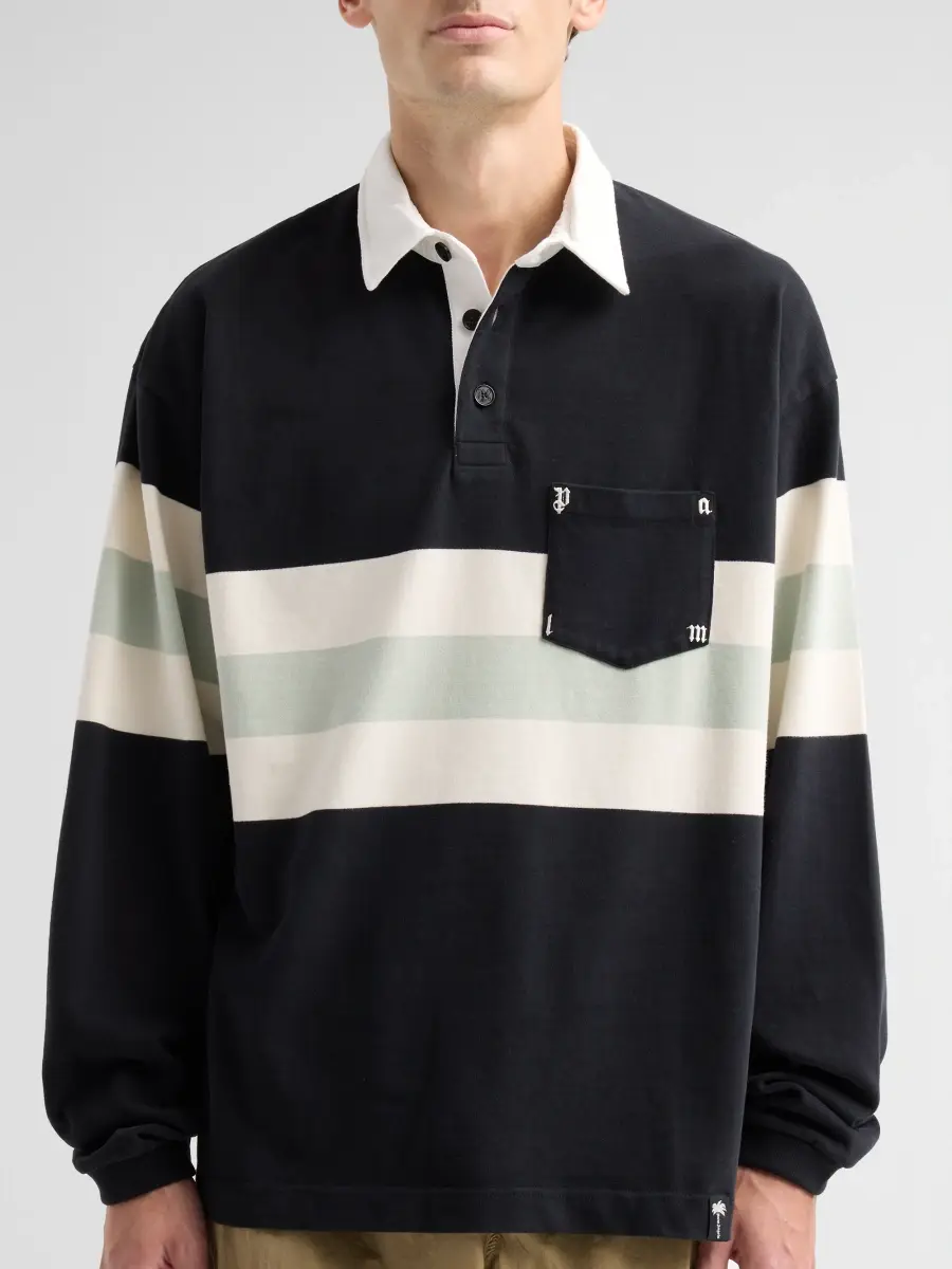 Palm Angels Men's Oversized Cotton Rugby Shirt | Thumbnail 5 Palm Angels Men's Oversized Cotton Rugby Shirt | Thumbnail 5