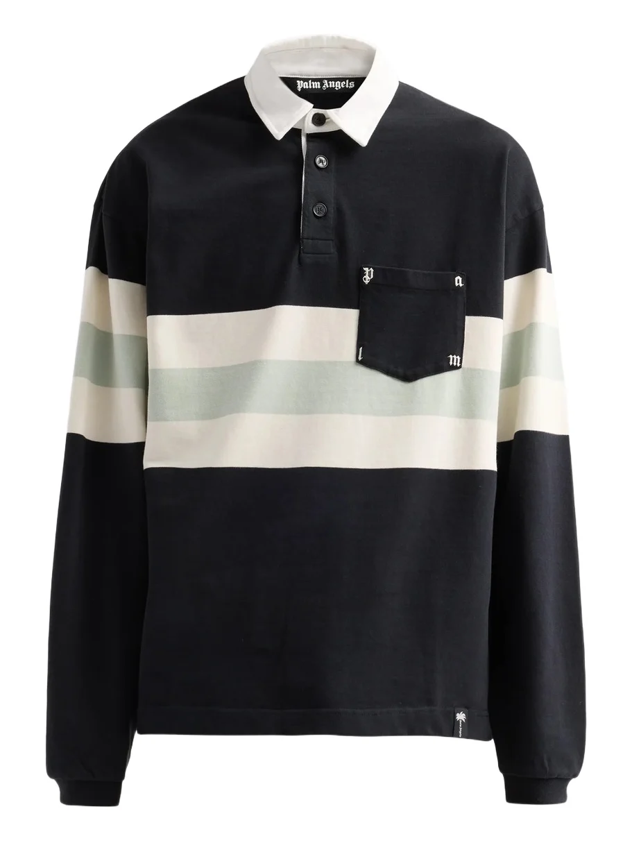 Palm Angels Men's Oversized Cotton Rugby Shirt