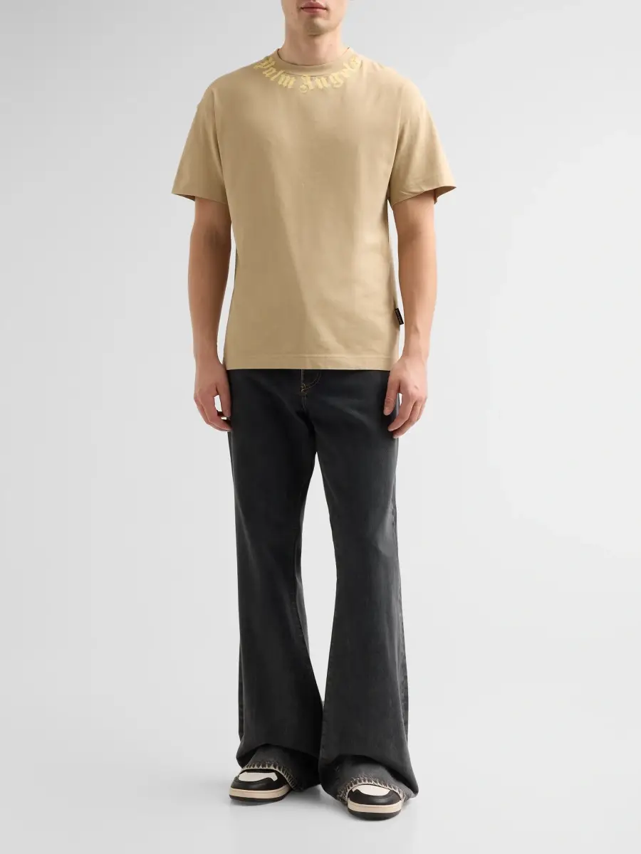 Palm Angels Men's Neck Logo Cotton T-Shirt | Thumbnail 2