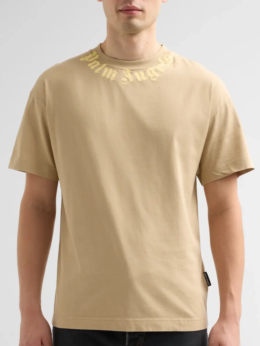 Palm Angels Men's Neck Logo Cotton T-Shirt | Thumbnail 5