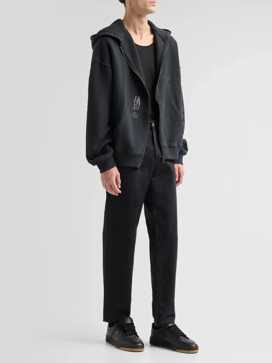 Palm Angels Men's Surfer Dream Loose Full-Zip Hoodie | Thumbnail 2