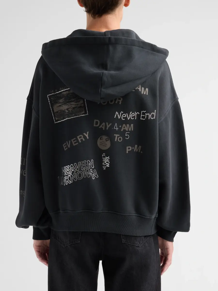 Palm Angels Men's Surfer Dream Loose Full-Zip Hoodie | Thumbnail 3