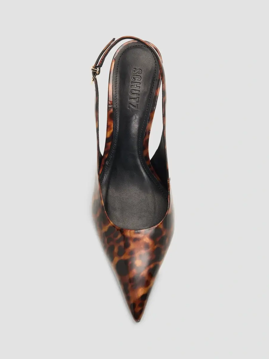 Schutz Women's Paola 90MM Tortoiseshell-Print Slingback Pumps | Thumbnail 6 Schutz Women's Paola 90MM Tortoiseshell-Print Slingback Pumps | Thumbnail 6