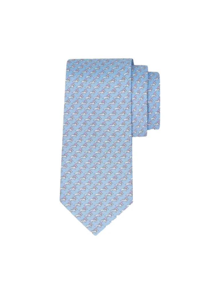 Ferragamo Men's Dachshund-Print Silk Tie