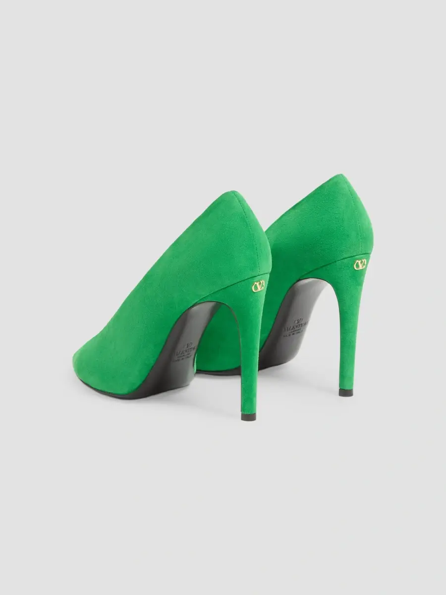 Valentino Open Toe 105MM Revele Suede Pumps | Thumbnail 3