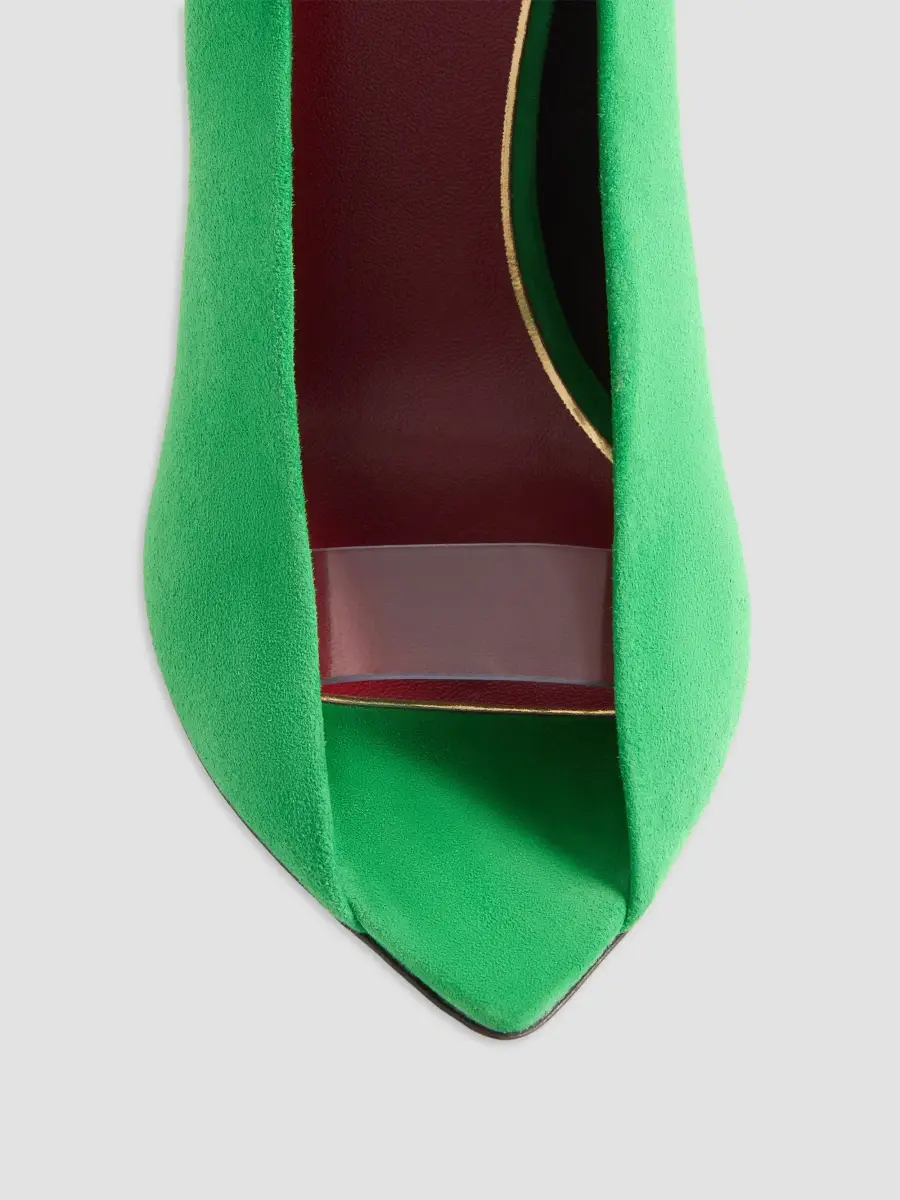 Valentino Open Toe 105MM Revele Suede Pumps | Thumbnail 5