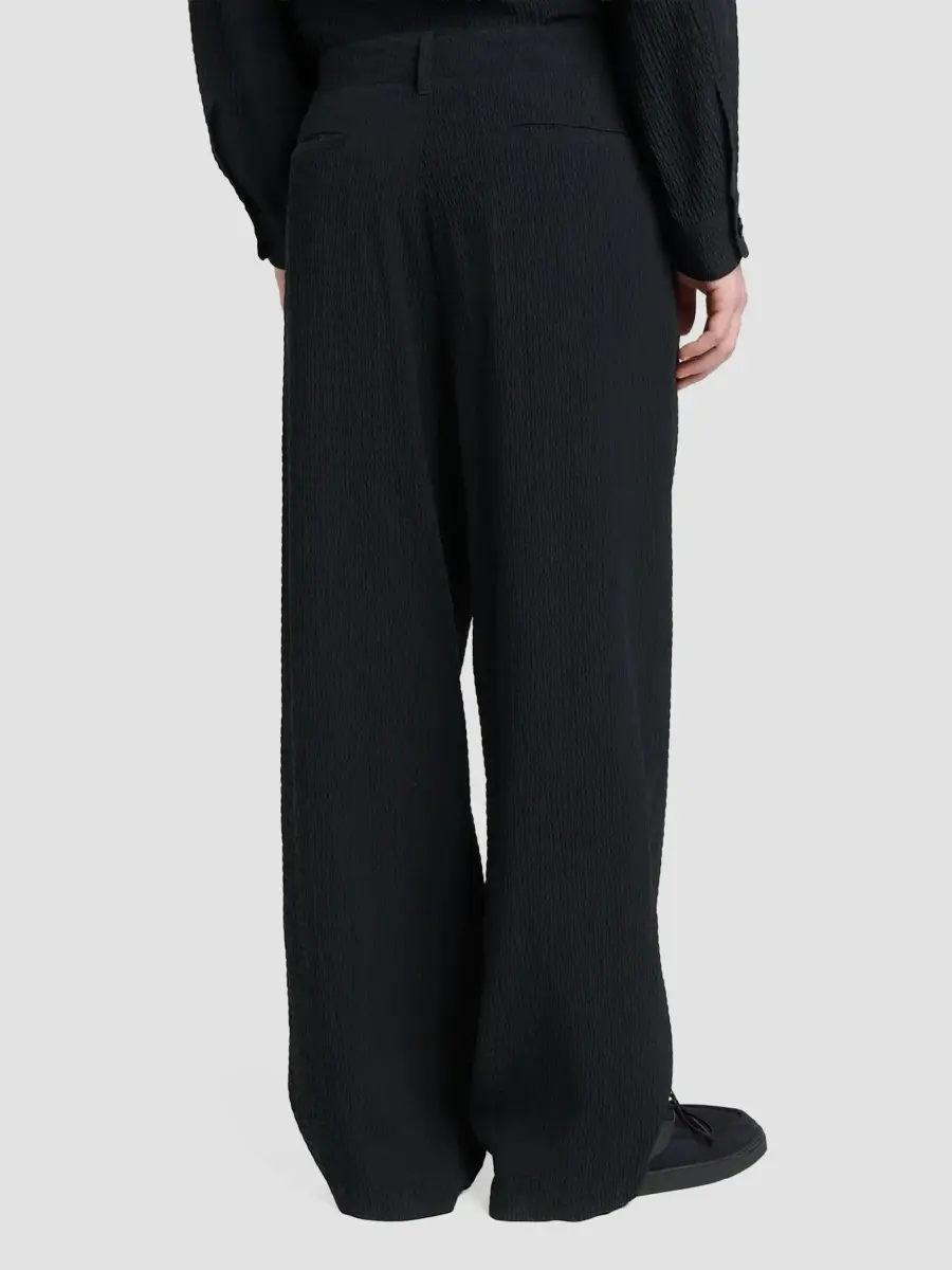 Giorgio Armani Men's Seersucker Wide-Leg Trousers | Thumbnail 3
