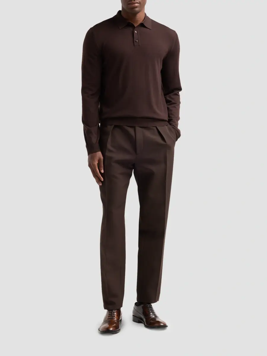 Slowear Men's Wool Knit Polo Shirt | Thumbnail 2 Slowear Men's Wool Knit Polo Shirt | Thumbnail 2