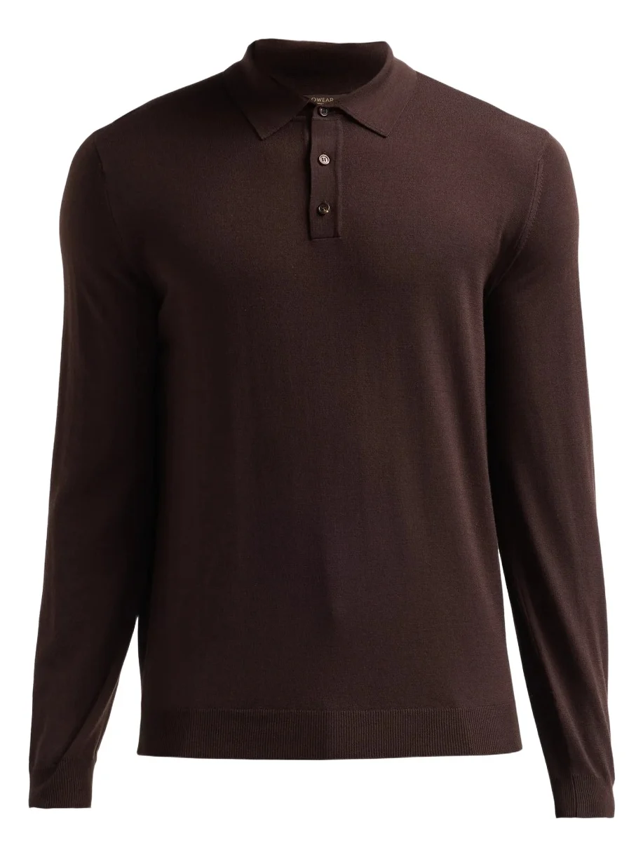 Slowear Men's Wool Knit Polo Shirt