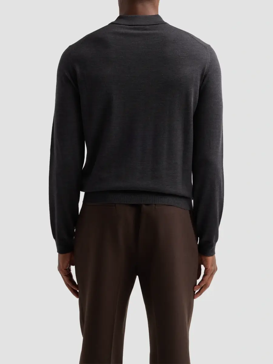 Slowear Men's Wool Knit Polo Shirt | Thumbnail 3