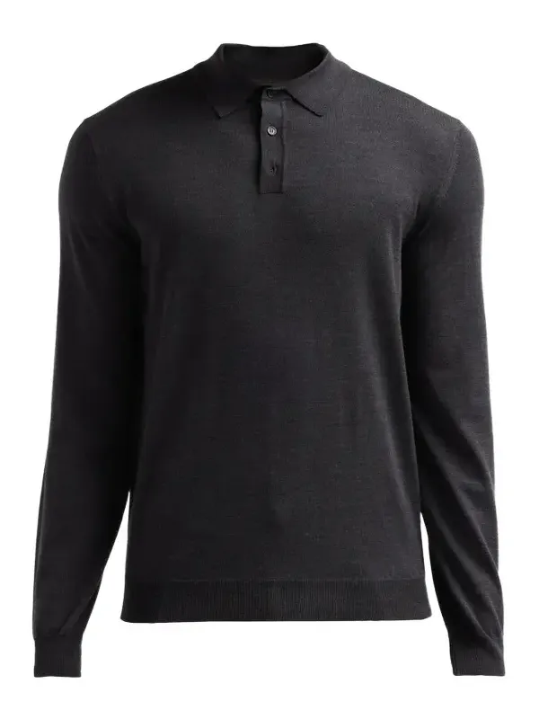 Slowear Men's Wool Knit Polo Shirt