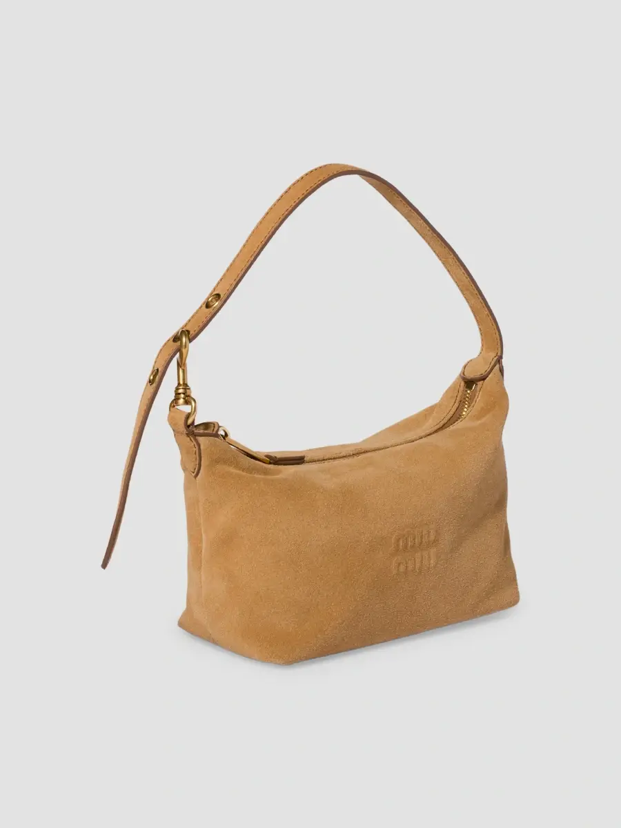 Miu Miu Women's Suede Pouch Top Handle Bag | Thumbnail 2 Miu Miu Women's Suede Pouch Top Handle Bag | Thumbnail 2