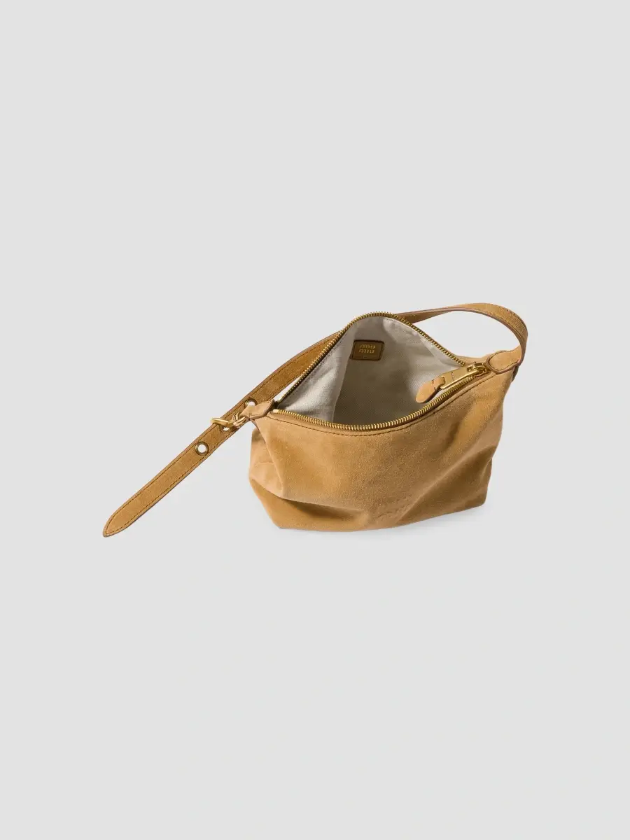 Miu Miu Women's Suede Pouch Top Handle Bag | Thumbnail 4 Miu Miu Women's Suede Pouch Top Handle Bag | Thumbnail 4