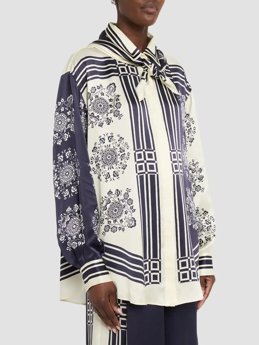 ALÉMAIS Women's Banderra Silk Scarf Shirt | Thumbnail 4 ALÉMAIS Women's Banderra Silk Scarf Shirt | Thumbnail 4