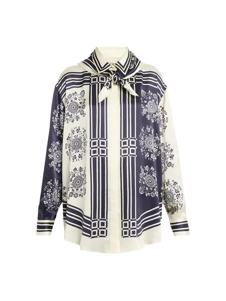 Women's Banderra Silk Scarf Shirt Women's Banderra Silk Scarf Shirt