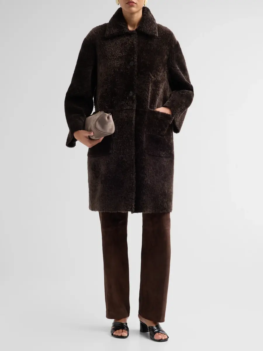 ARMA Women's Zoey Leather & Shearling Reversible Coat | Thumbnail 2 ARMA Women's Zoey Leather & Shearling Reversible Coat | Thumbnail 2