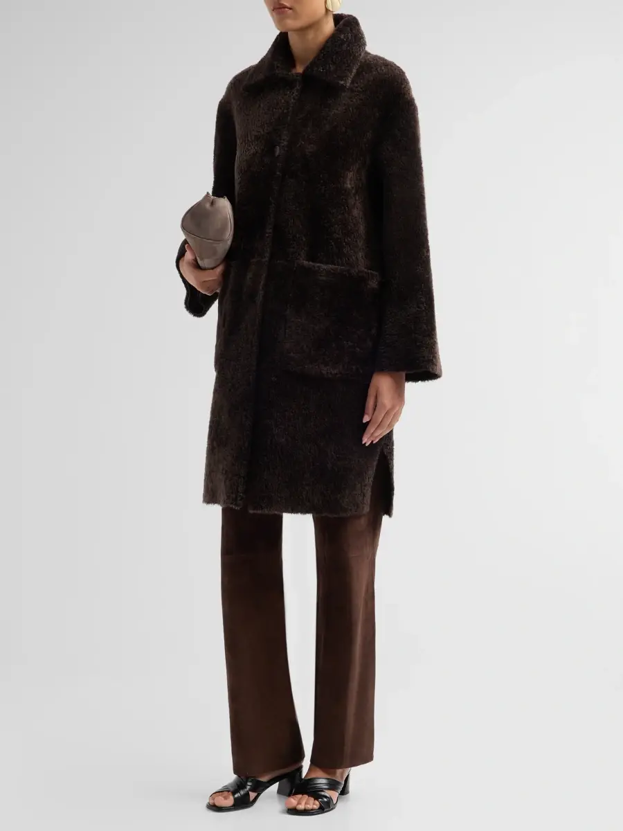 ARMA Women's Zoey Leather & Shearling Reversible Coat | Thumbnail 4 ARMA Women's Zoey Leather & Shearling Reversible Coat | Thumbnail 4