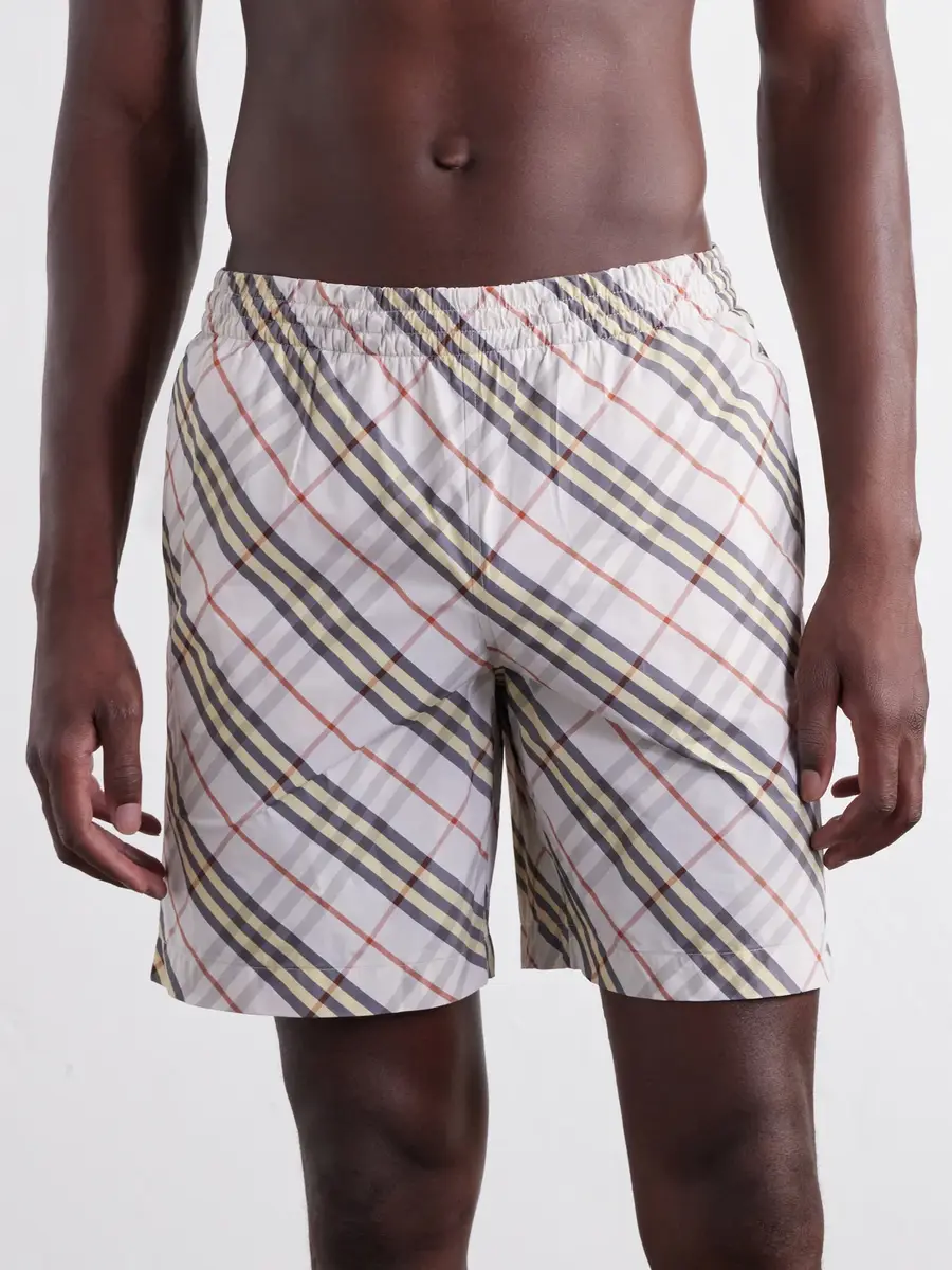 Burberry Treston Straight-Leg Mid-Length Checked Swim Shorts - Men | Thumbnail 2 Burberry Treston Straight-Leg Mid-Length Checked Swim Shorts - Men | Thumbnail 2