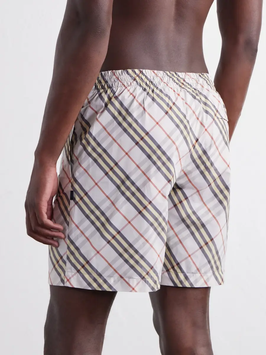 Burberry Treston Straight-Leg Mid-Length Checked Swim Shorts - Men | Thumbnail 3 Burberry Treston Straight-Leg Mid-Length Checked Swim Shorts - Men | Thumbnail 3