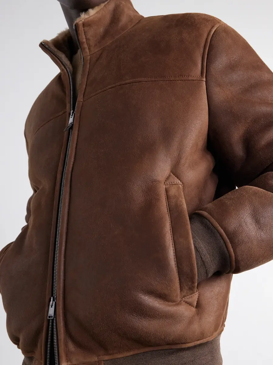 Canali Shearling-Lined Full-Grain Leather Jacket - Men | Thumbnail 5 Canali Shearling-Lined Full-Grain Leather Jacket - Men | Thumbnail 5
