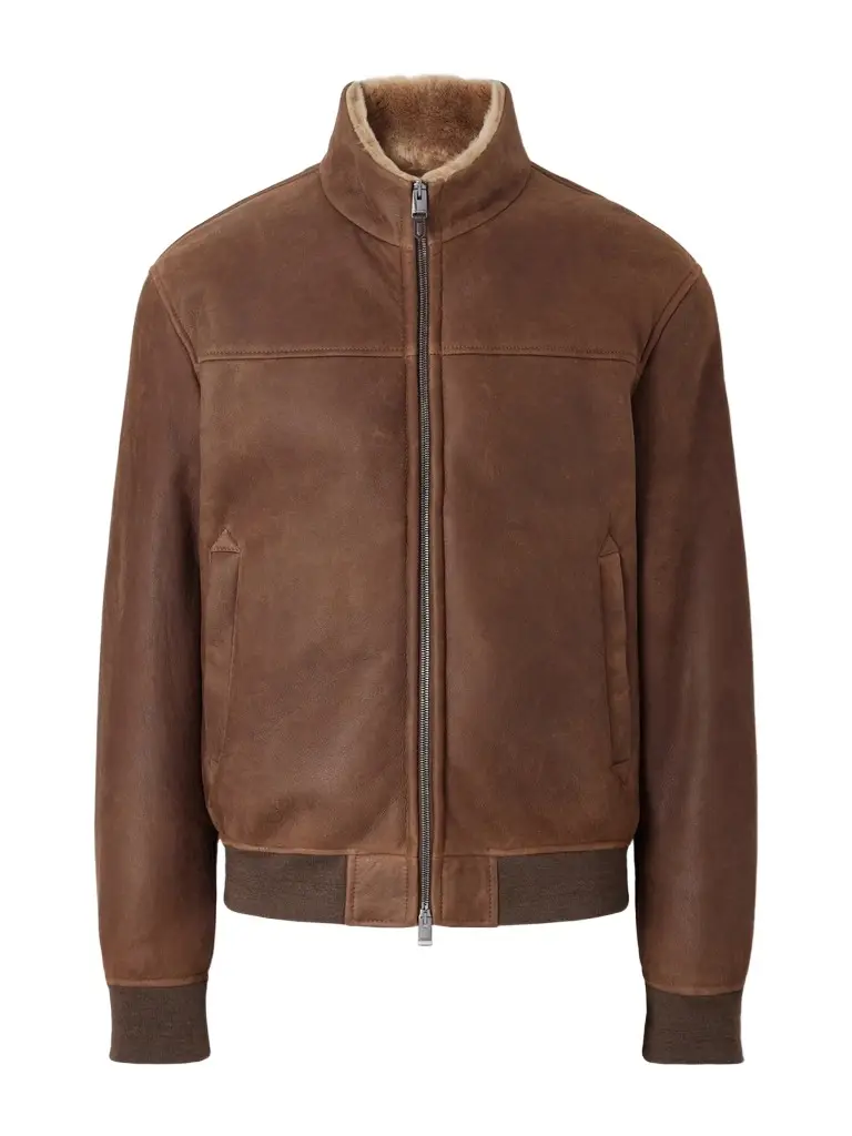 Canali Shearling-Lined Full-Grain Leather Jacket - Men