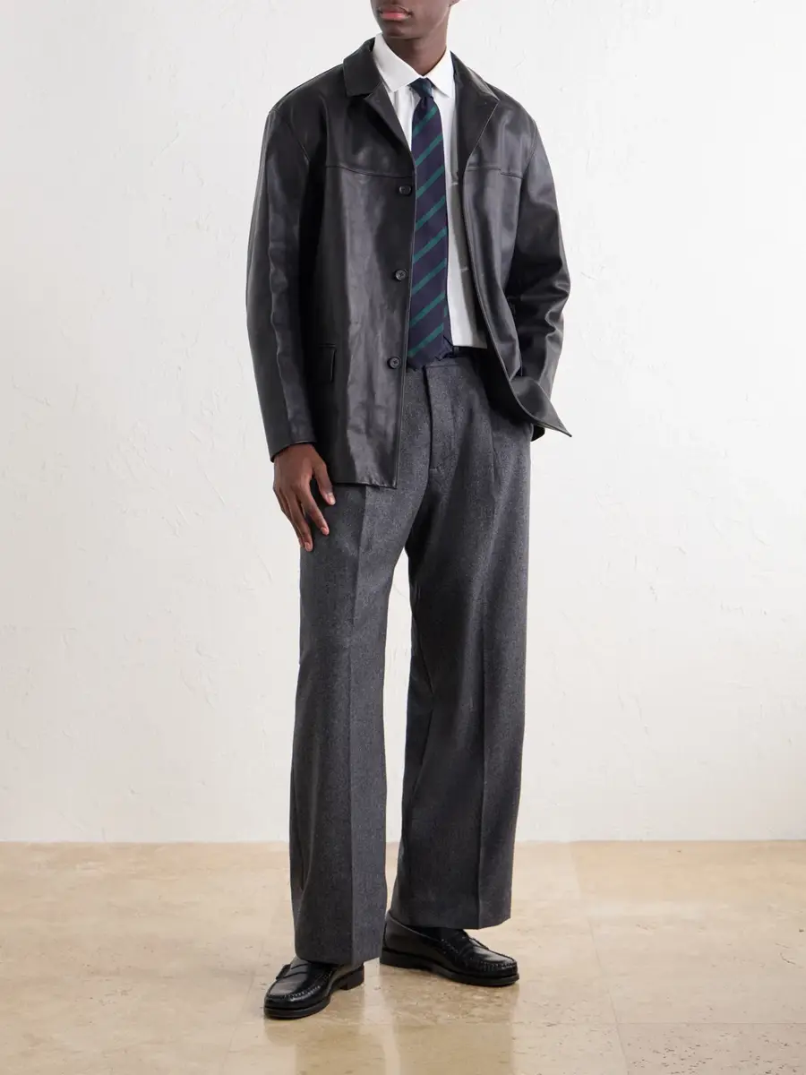 NN07 Kay 10073 Straight-Leg Pleated Herringbone Wool-Blend Trousers - Men | Thumbnail 2