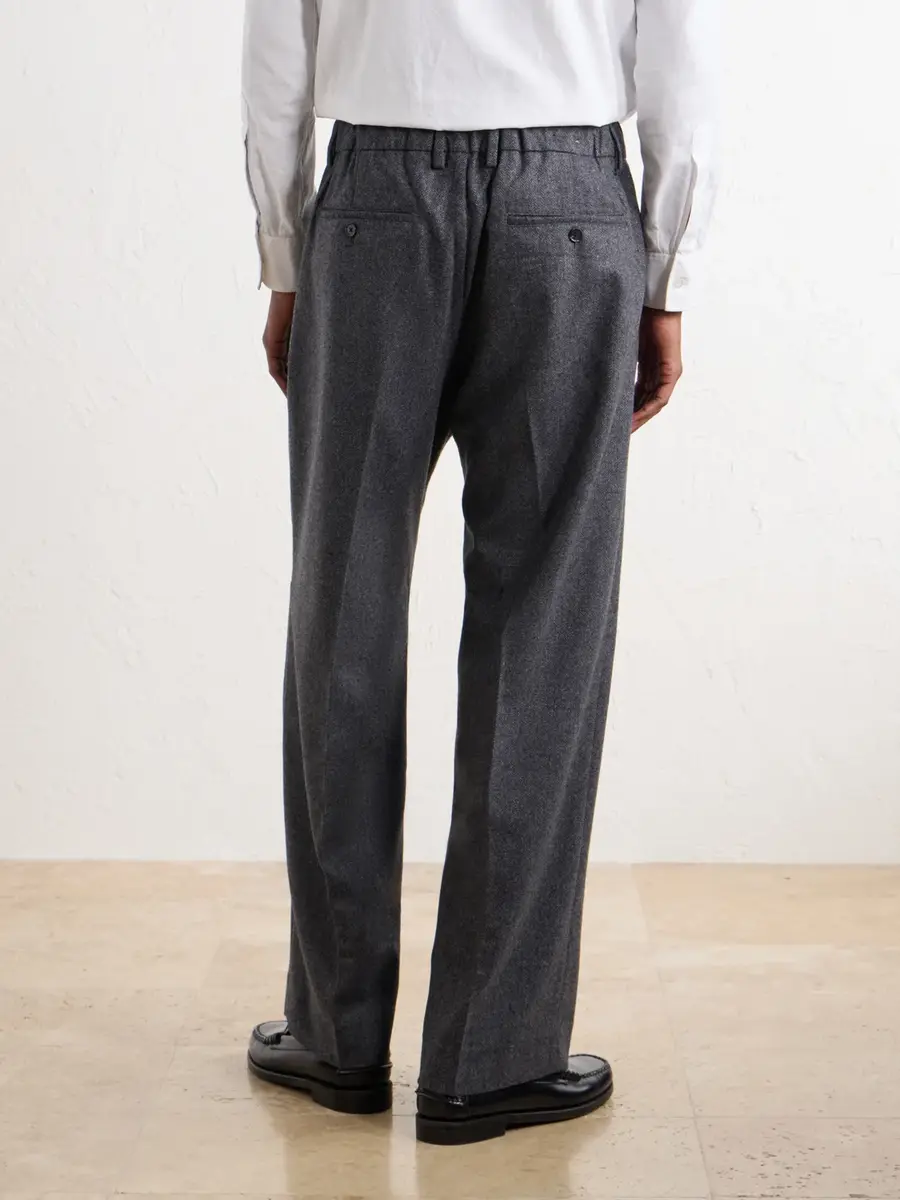 NN07 Kay 10073 Straight-Leg Pleated Herringbone Wool-Blend Trousers - Men | Thumbnail 4
