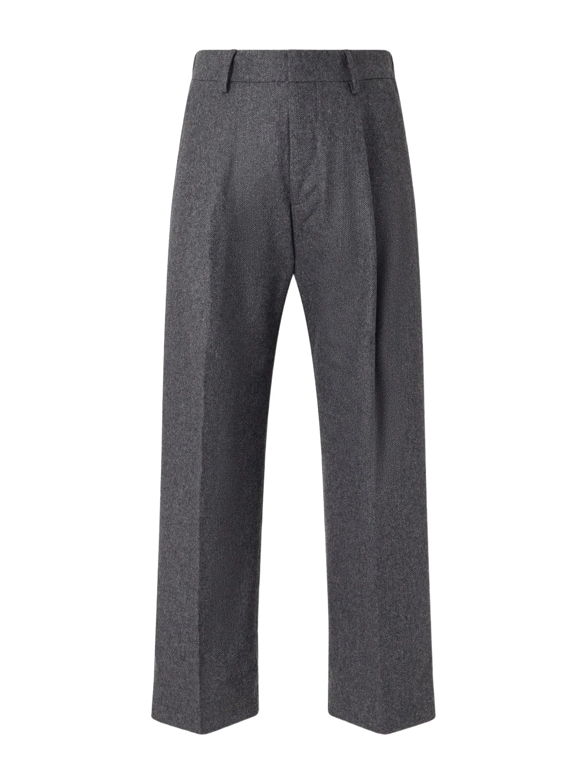NN07 Kay 10073 Straight-Leg Pleated Herringbone Wool-Blend Trousers - Men