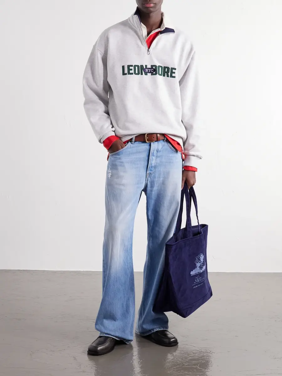 Aimé Leon Dore Logo-Embroidered Cotton-Corduroy Tote - Men | Thumbnail 2